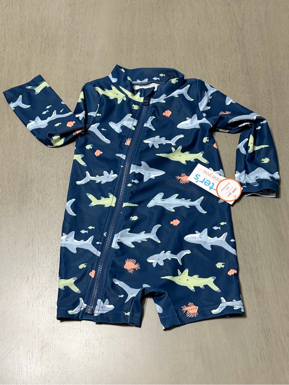 Carter's Shark Rash Guard Swimsuit 12M NWT